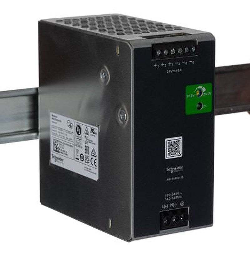 Schneider Electric Modicon ABL Regulated Switch Mode DIN Rail Power Supply 240V ac AC/DC Input 24V dc, 10 A Output DC