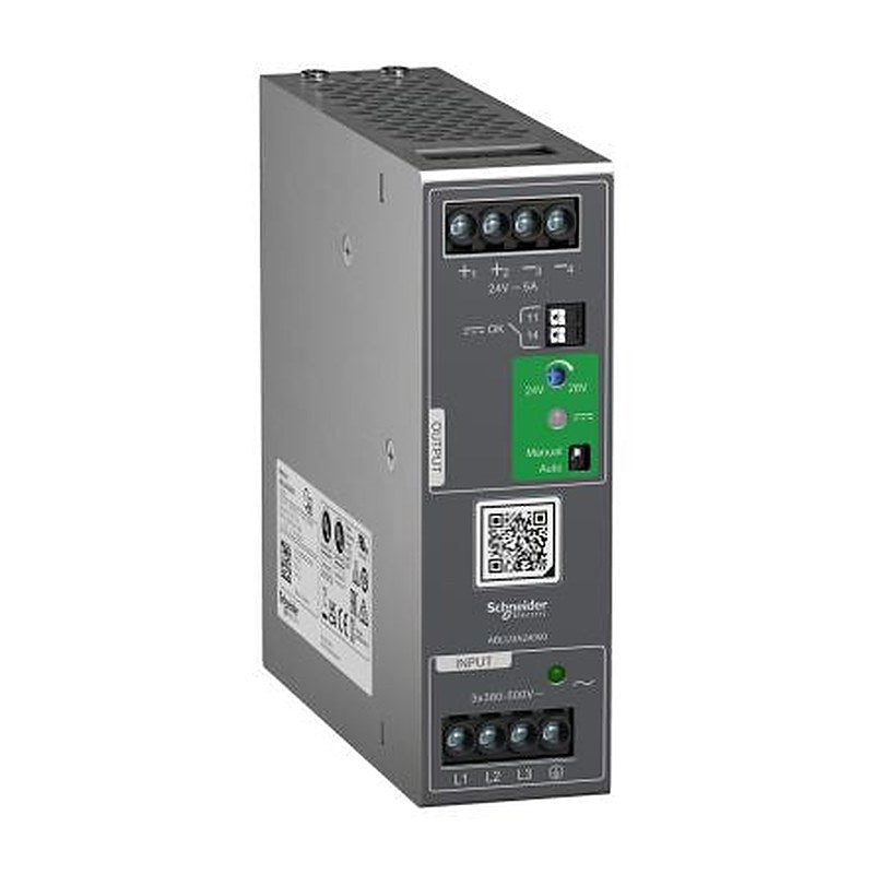 Schneider Electric Phaseo Switched Mode DIN Rail Power Supply 500V ac 24V dc, 5 A Output 120 W