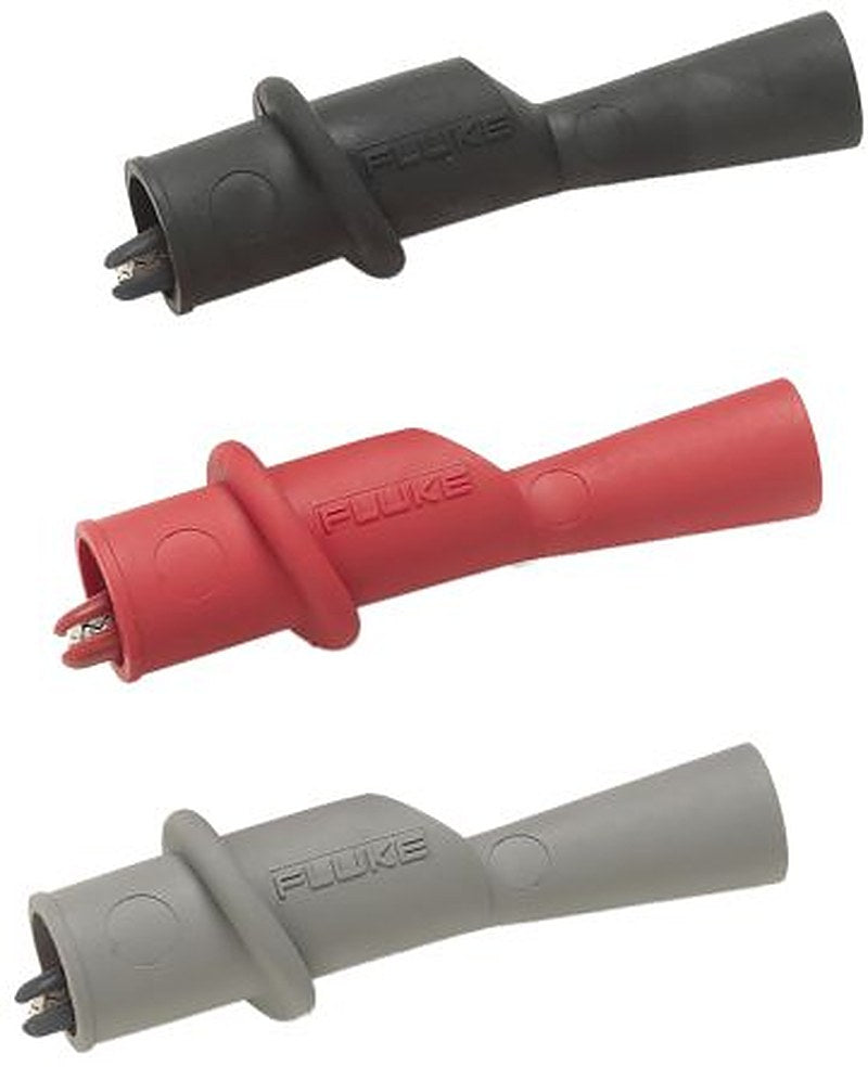 Fluke Crocodile Clip, Nickel Plated Steel Contact, Red, Grey, Black, 10A Insulated