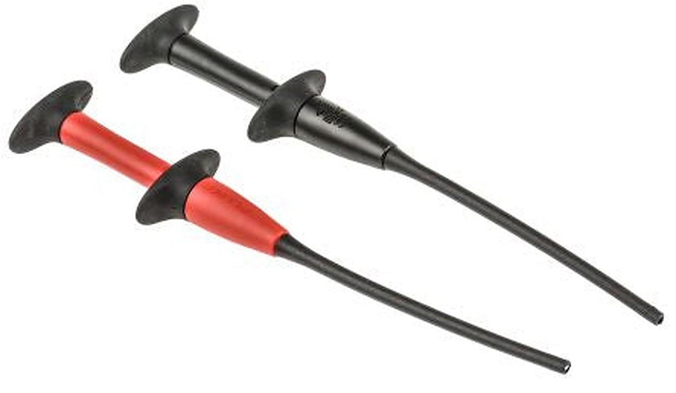 Fluke Red, Black Grabber Clip, 5 mm Tip, 1kV, 1A, 114 mm Socket