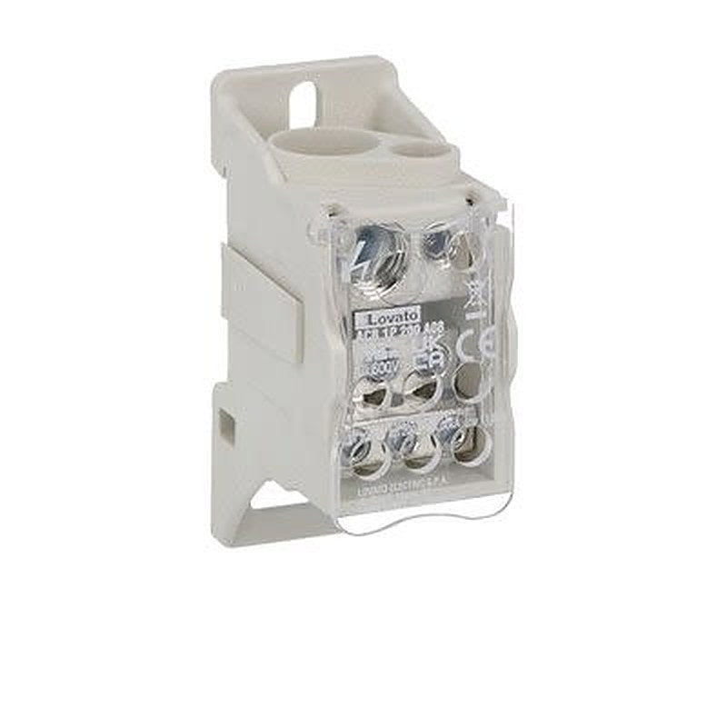 Lovato Distribution Block, 8 Way, 1000V, 200A, Light Grey