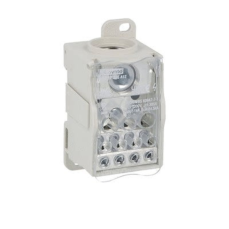 Lovato Distribution Block, 12 Way, 1000V, 335A, Light Grey