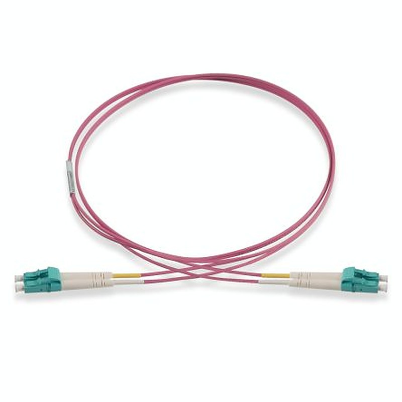 Schneider Electric LC Duplex to to LC Fibre Optic Cable, Magenta, 3 m