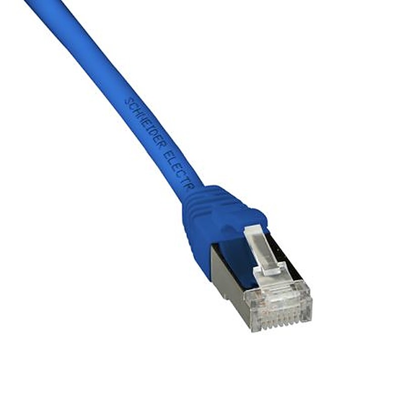 Schneider Electric, 500 mm Cat6a Ethernet Cable, Blue RJ45 to Male RJ45 Male Polyethylene Sheath, S/FTP