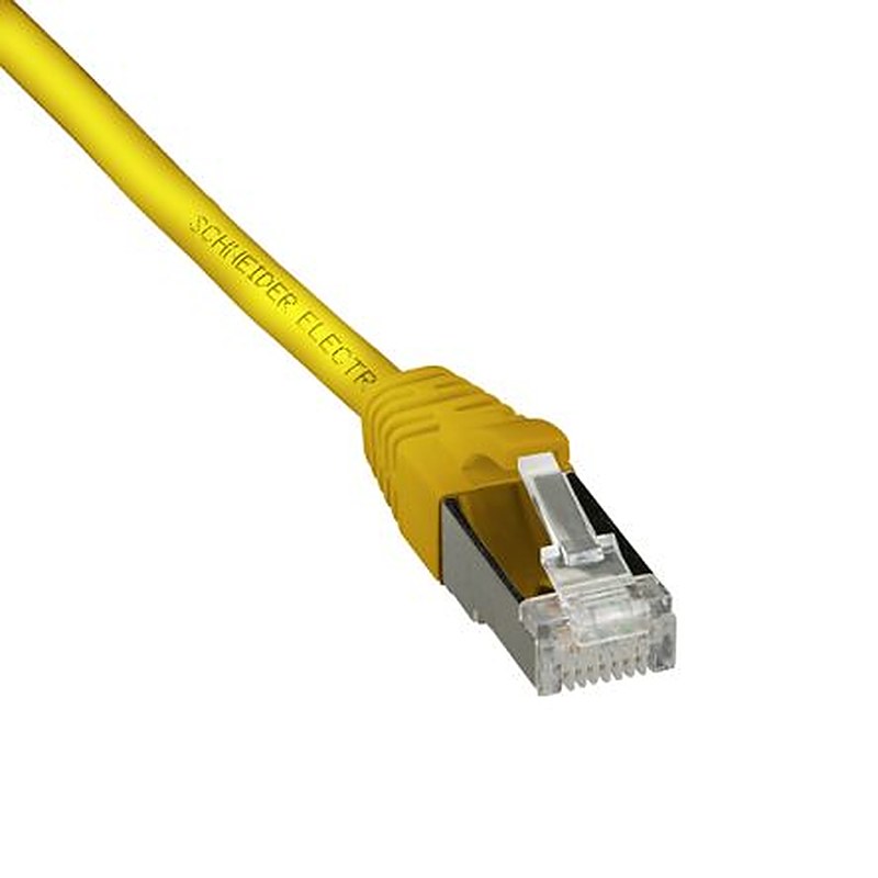 Schneider Electric, 500 mm Cat6 Ethernet Cable, Yellow RJ45 to Male RJ45 Male Polyethylene Sheath, F/UTP