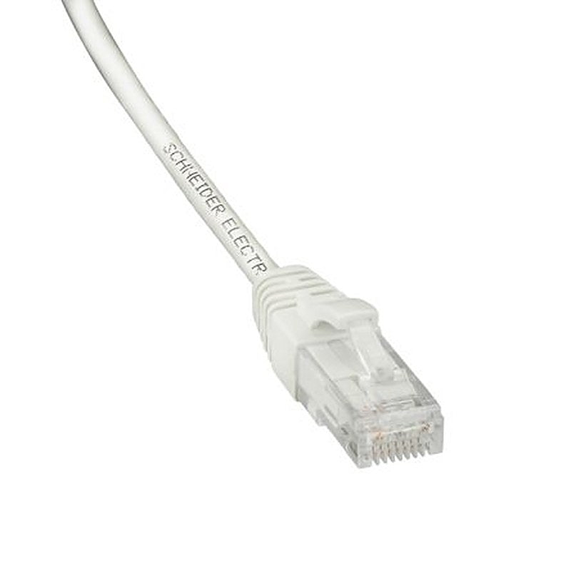 Schneider Electric, 3 m Cat6 Ethernet Cable, White RJ45 to Male RJ45 Male Polyethylene Sheath, F/UTP