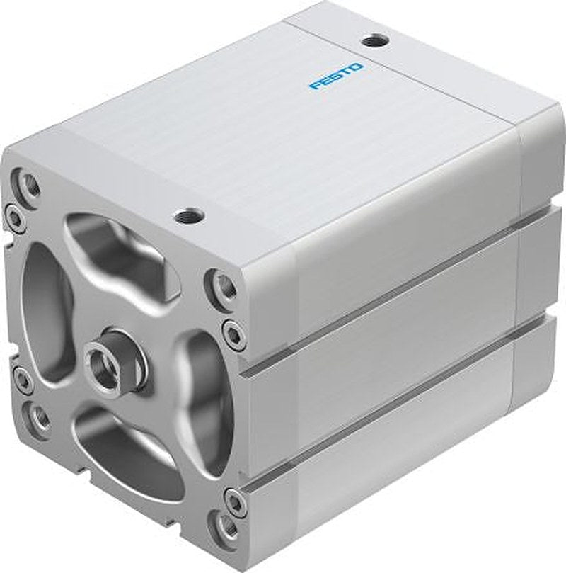 Festo Pneumatic Compact Cylinder - 536392 100 mm Bore, 80 mm ADN Series, Double Acting Acting