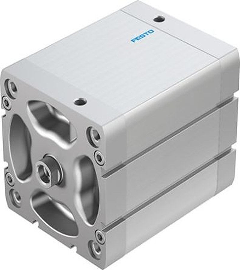 Festo Pneumatic Compact Cylinder - 577198 100 mm Bore, 80 mm ADN Series, Double Acting Acting