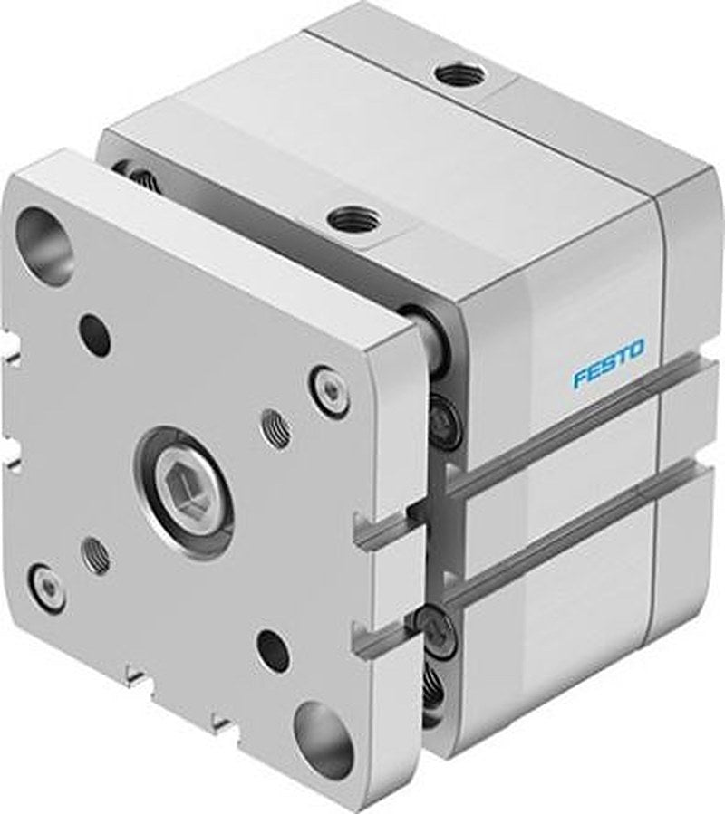 Festo Pneumatic Compact Cylinder - 574059 80 mm Bore, 15 mm ADNGF-80-15-PPS-A Series, Double Acting Acting