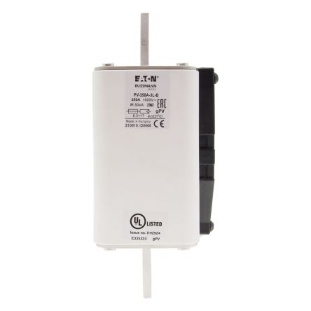 Eaton 350A Tag Fuse 75 mm x 91 mm x 205 mm 1000V, 170 mm