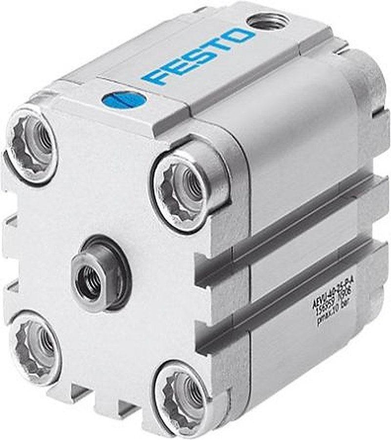 Festo Pneumatic Compact Cylinder - 156973 100 mm Bore, 15 mm AEVU Series, Single Acting Acting