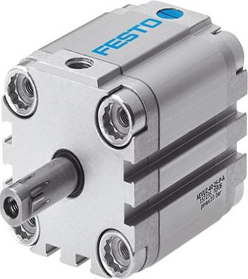 Festo Pneumatic Compact Cylinder - 157242 63 mm Bore, 20 mm AEVUZ-63-20-P-A Series, Single Acting Acting
