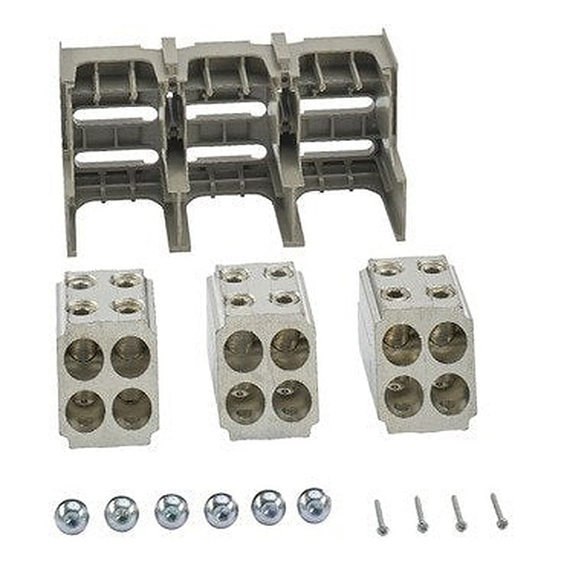 Circuit breaker accessory, PowerPacT P, lug kit, mechanical, 800A to 1200A, 3/0 AWG to 500kcmil, unit mount, Al, qty 3 (Circuit breaker accessory PowerPacT P) is a Schneider Electric product. Designed for reliable performance and long service life. Available across Iraq — contact us for pricing and delivery options.