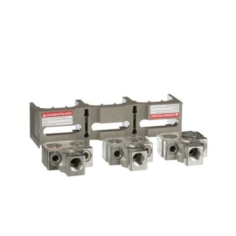 Circuit breaker accessory, PowerPacT M/P, lug kit, mechanical, 800A, 3/0 AWG to 500kcmil, unit mount, Al (Circuit breaker accessory PowerPacT M/P) is a Schneider Electric product. Designed for reliable performance and long service life. Available across Iraq — contact us for pricing and delivery options.
