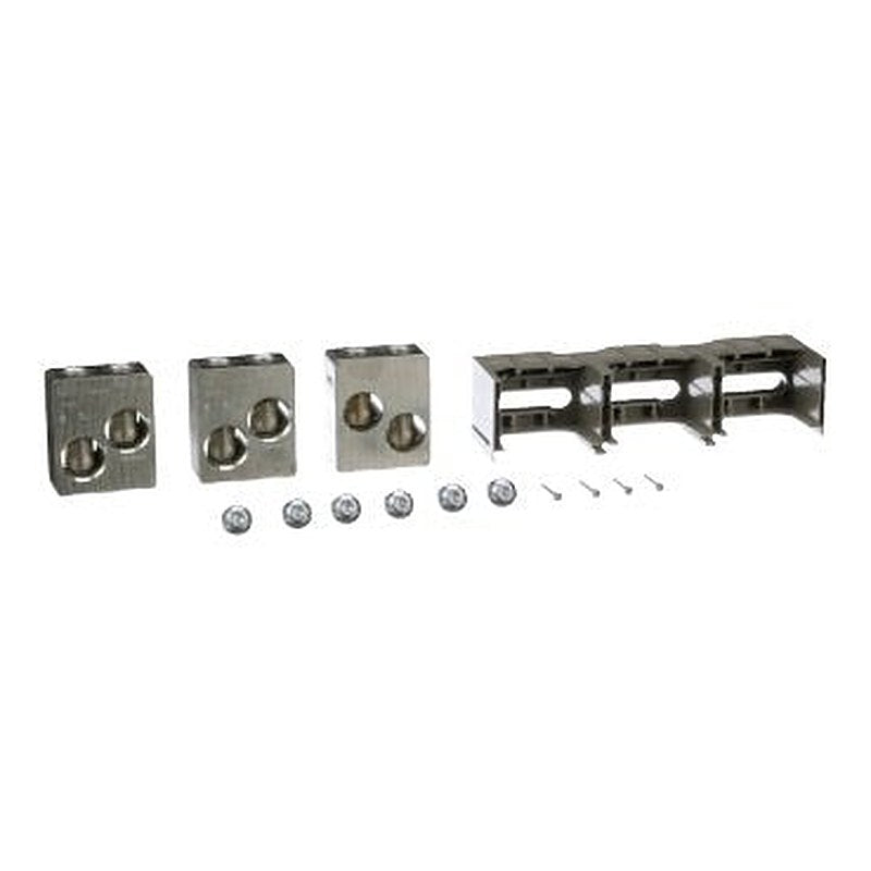 Circuit breaker accessory, PowerPacT M/P, lug kit, mechanical, 800A, 3/0 AWG to 750kcmil, unit mount and I-Line, Al, qty 3 (Circuit breaker accessory PowerPacT M/P) is a Schneider Electric product. Designed for reliable performance and long service life. Available across Iraq — contact us for pricing and delivery options.