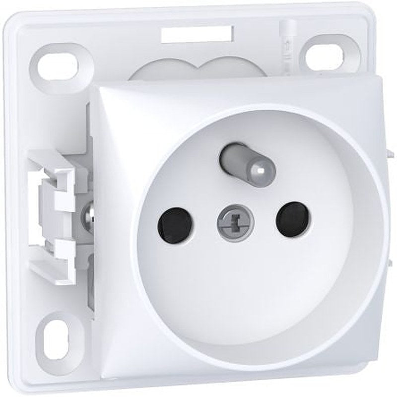 Schneider Electric Alréa White 1 Gang Plug Socket, 16A Indoor, French 2P