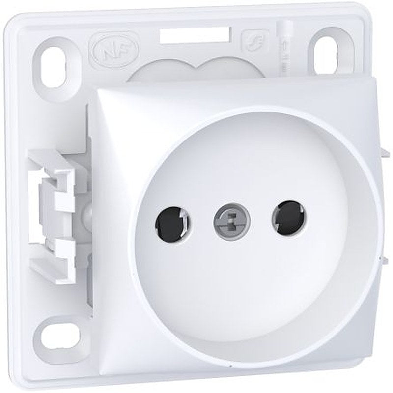 Schneider Electric Alréa White 1 Gang Plug Socket, 16A Indoor & Outdoor