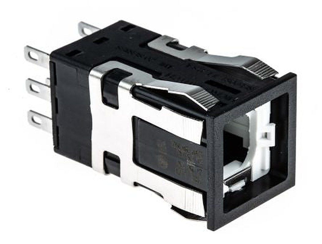 Honeywell ALM21 Series Push Button Switch, Front Panel Mount Black, 2PDT, IP67