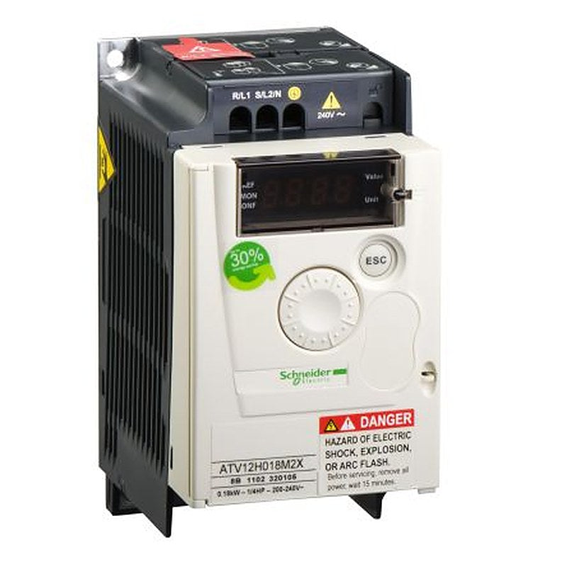 Schneider Electric Variable Speed Drive, 0.18 kW, 1 Phase, Altivar Series 240V 1.4 A
