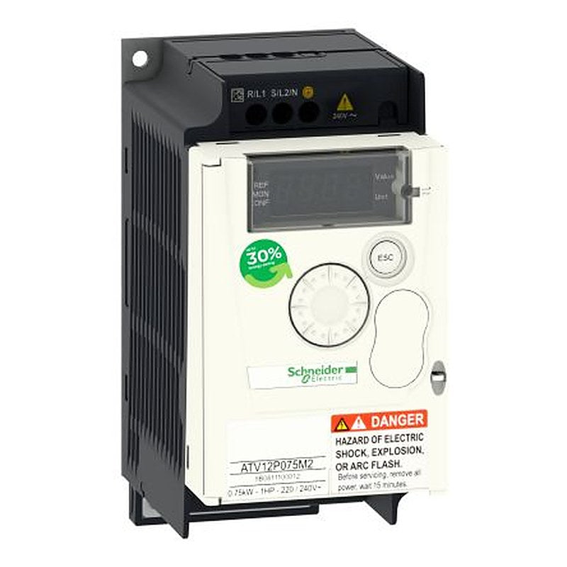 Schneider Electric Inverter Drive, 750 W, 1 Phase, ATV 12 Series 240V 4.2 A