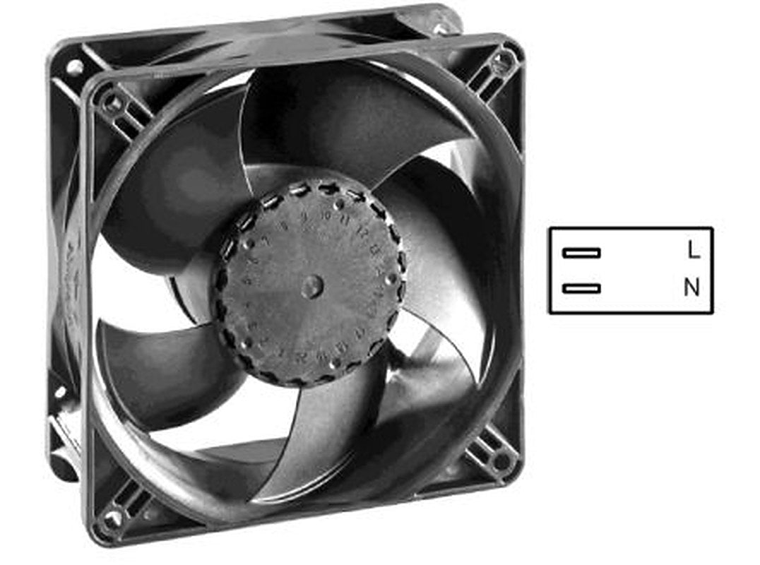 ebm-papst AxiACi 120 Series Axial Fan, 115V ac, 230 V ac, 114 m³/h, 2.7 W, 42 mA Max, IP20 120 mm, 120mm, 38 mm