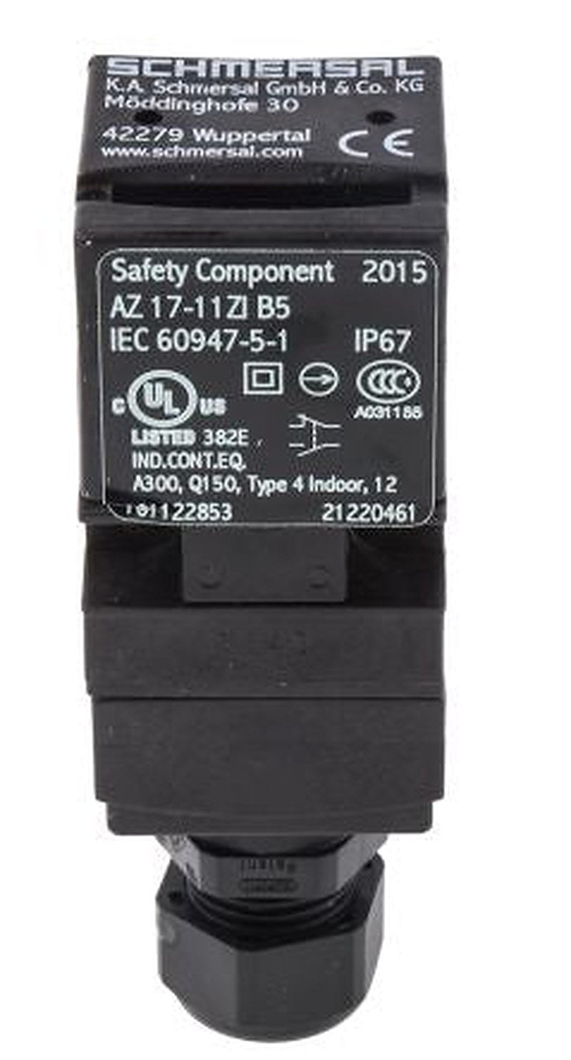 Schmersal AZ17 Safety Interlock Switch, Keyed Actuator Included, Fibreglass Reinforced Thermoplastic, Key