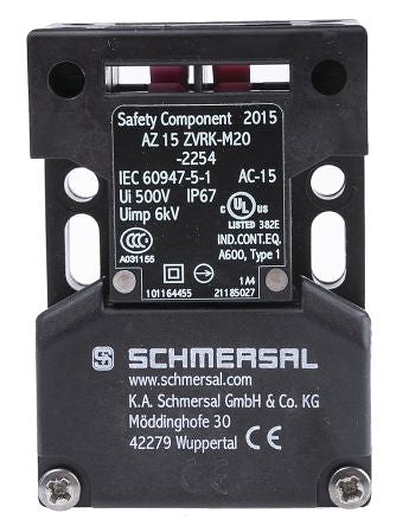 Schmersal AZ15 Safety Interlock Switch, Keyed, Fibreglass Reinforced Thermoplastic, Interlock