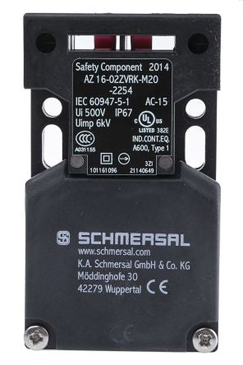 Schmersal AZ16 Safety Interlock Switch, Keyed, Fibreglass Reinforced Thermoplastic, Interlock