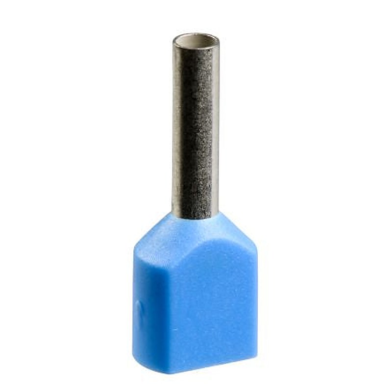 Schneider Electric, Linergy AZ5 Insulated Bootlace Ferrule, 8 mm Pin Length, 2 mm Pin Diameter, Blue from 20 AWG to 18