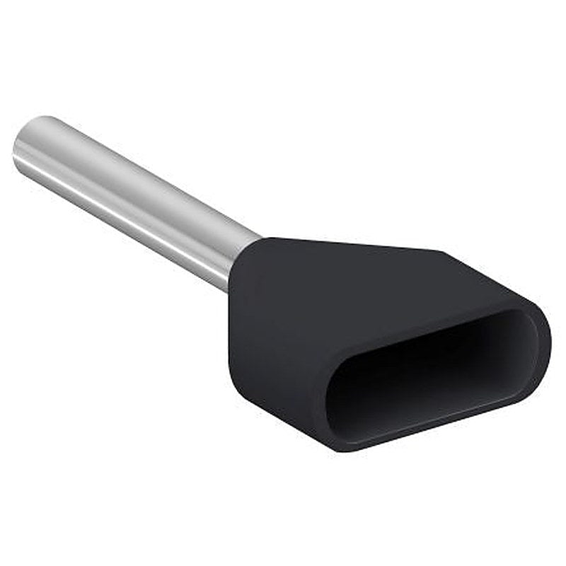 Schneider Electric, Linergy AZ5 Insulated Crimp Bootlace Ferrule, 8 mm Pin Length, 2.5 mm Pin Diameter, Black to 16 AWG