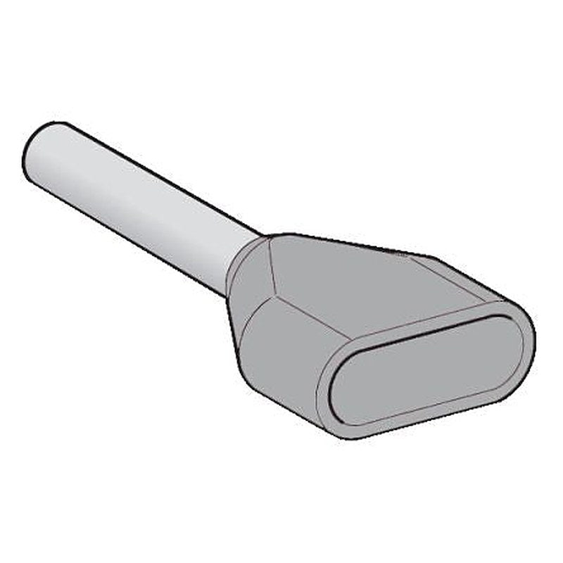 Schneider Electric, Linergy AZ5 Insulated Bootlace Ferrule, 10 mm Pin Length, 3.2 mm Pin Diameter, Grey to 14 AWG Wire