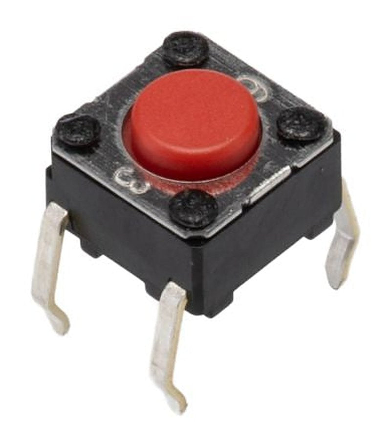 Omron IP00 Tactile Switch Plunger, 0.9 mm, SPST 50mA 24 V dc, Through Hole