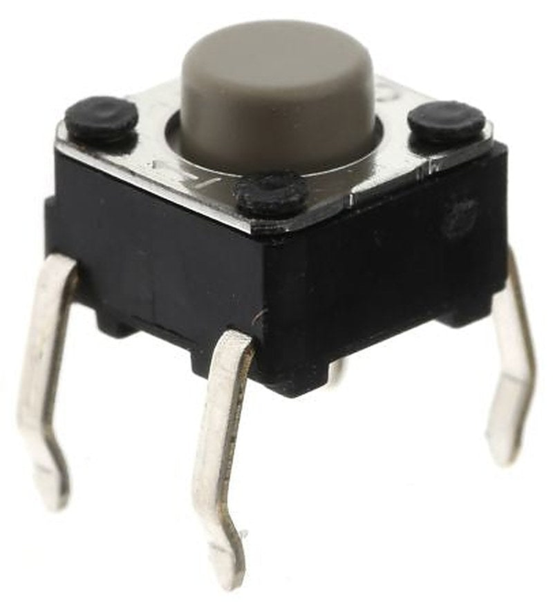 Omron Grey Tactile Switch Plunger, 0.7 mm, SPST 50mA 24 V dc, Through Hole