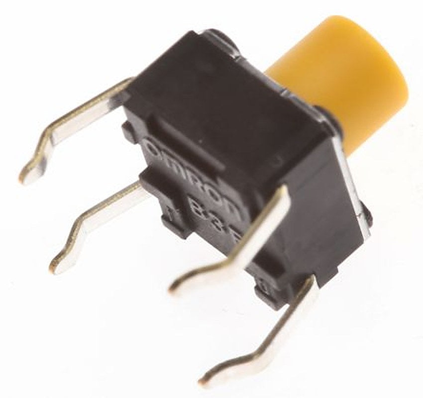 Omron IP00 Tactile Switch Plunger, 3.6 mm, SPST 50mA 24 V dc, Through Hole