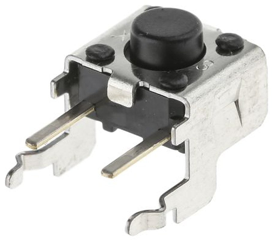 Omron Black Tactile Switch Plunger, 1.6 mm, SPST 50mA 24 V dc, Through Hole