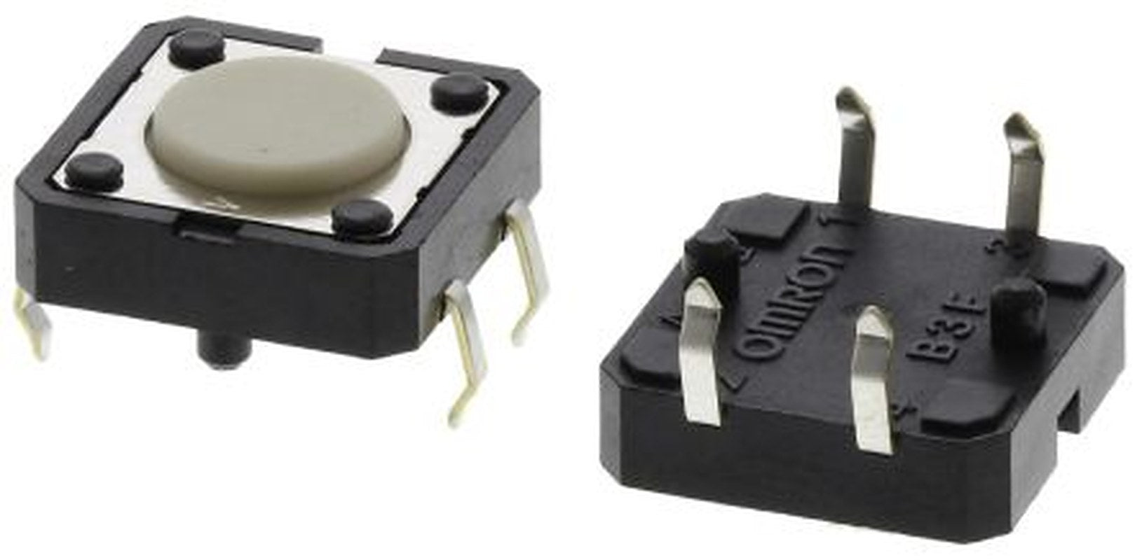 Omron Ivory Tactile Switch Plunger, 0.8 mm, SPST 50mA 24 V dc, Through Hole