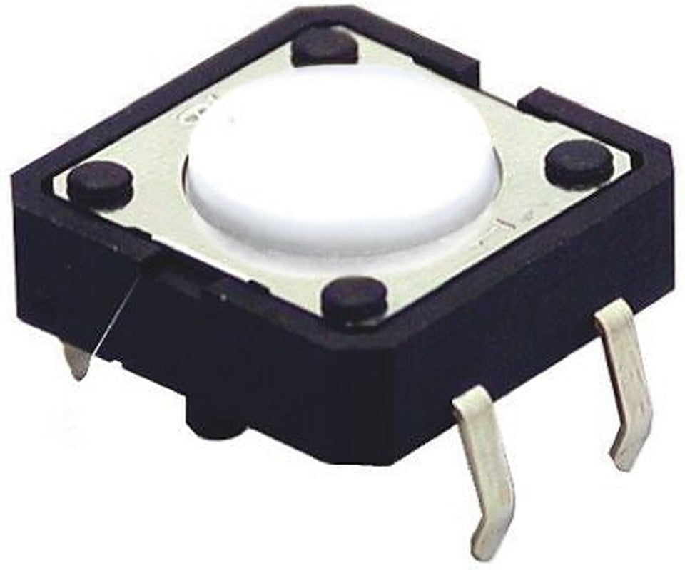Omron Ivory Tactile Switch Plunger, SPST 50mA 24 V dc, Through Hole