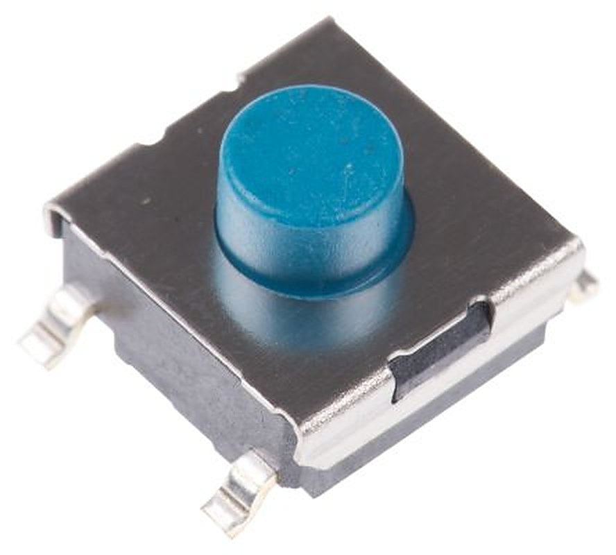 Omron IP00 Tactile Switch Tactile, 1.7 mm, SPST 50mA 24 V dc, Through Hole