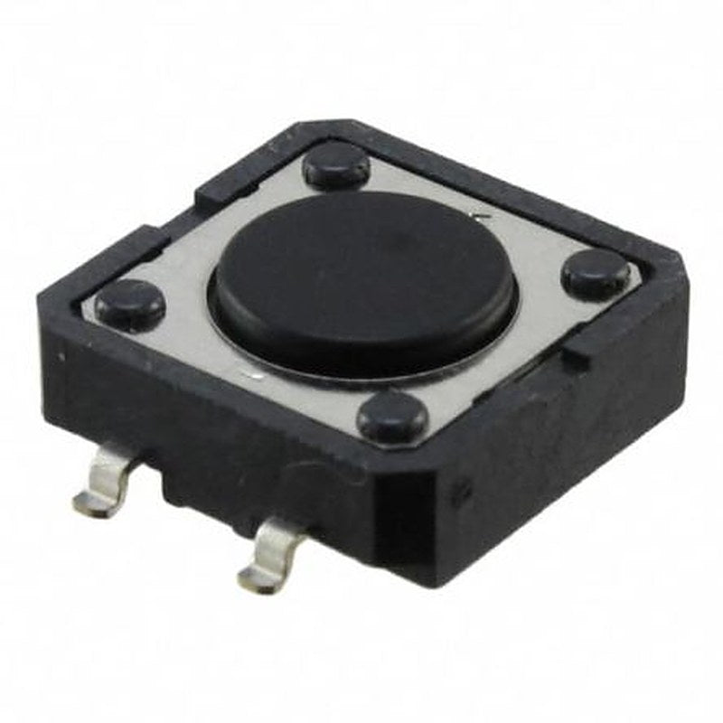 Omron IP00 Black Tactile Switch Flat, 4.3 mm, SPST-NO 50mA 24 V dc, Surface Mount