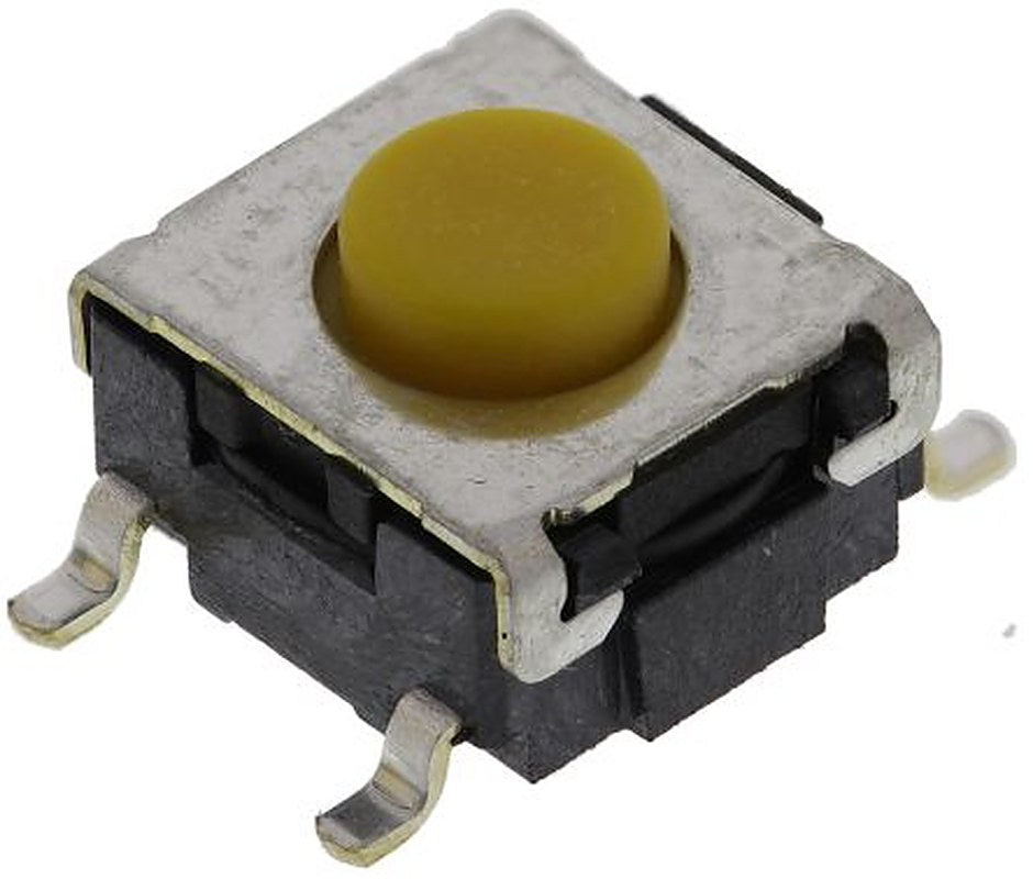 Omron IP64 Black Tactile Switch Button, 0.8 mm, SPST 50mA 24 V dc, Through Hole