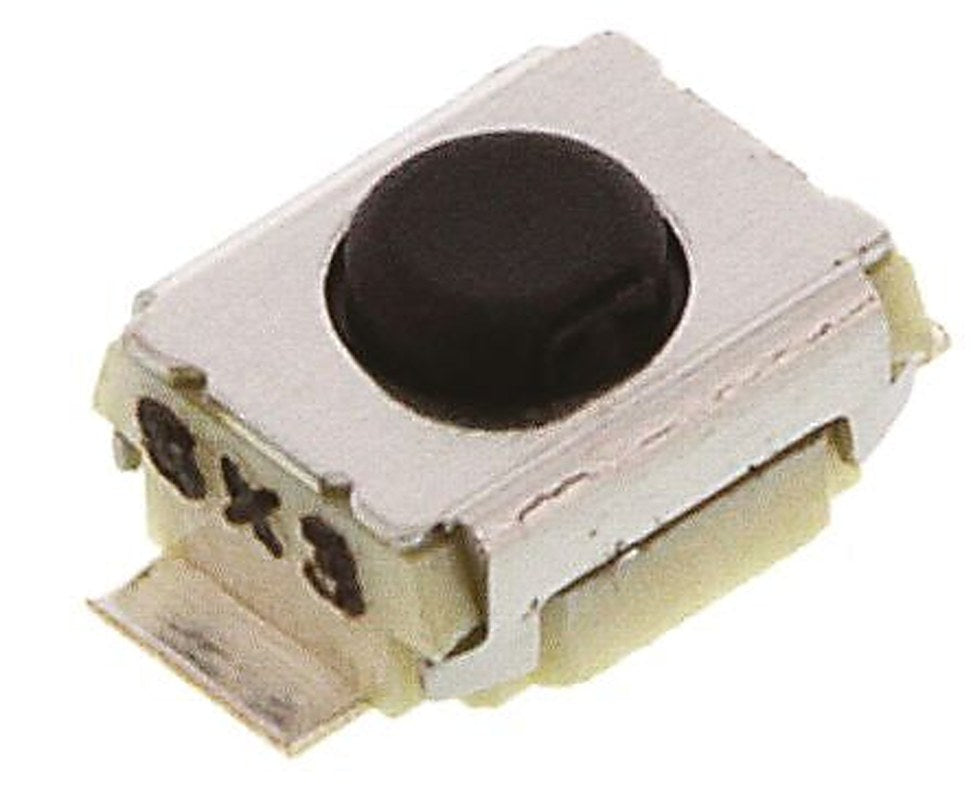 Omron IP40 Black Tactile Switch Tactile, 2.5 mm, SPST 50mA 24 V dc, PCB