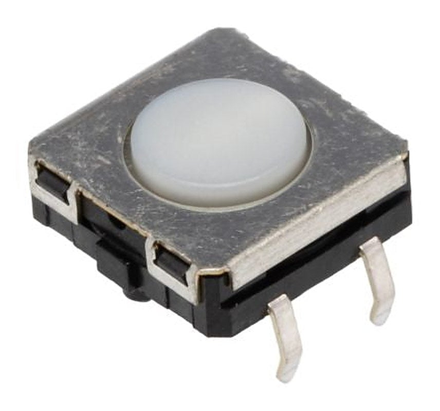Omron IP67 Tactile Switch Plunger, 0.75 mm, SPST 50mA 24 V dc, Through Hole