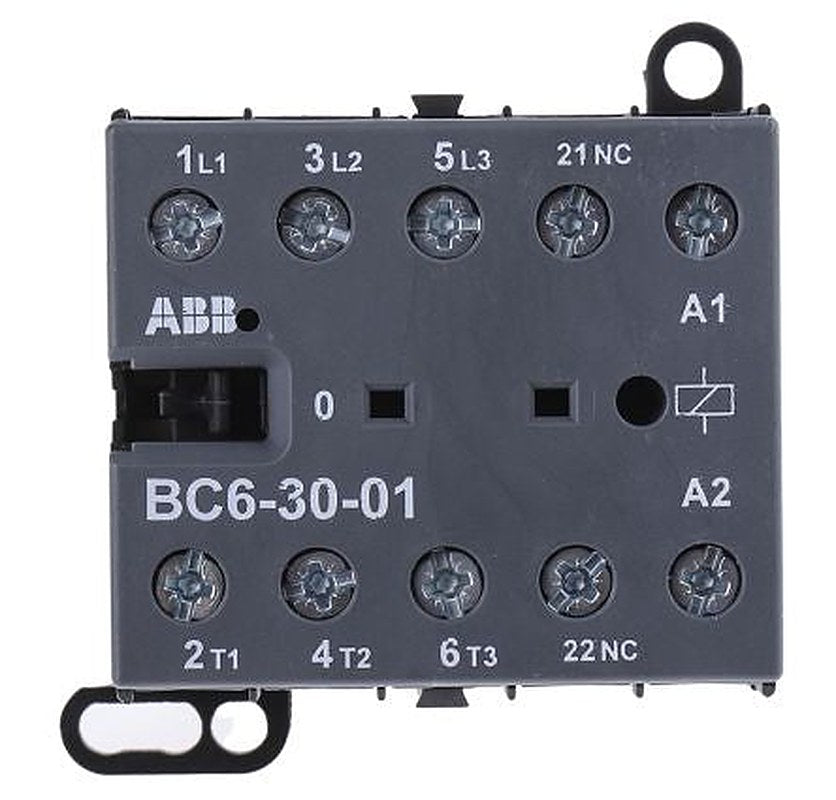 ABB B Contactor, 24V dc Coil, 3-Pole, 9 A, 4 kW 24V dc, 3 NO, 690V ac