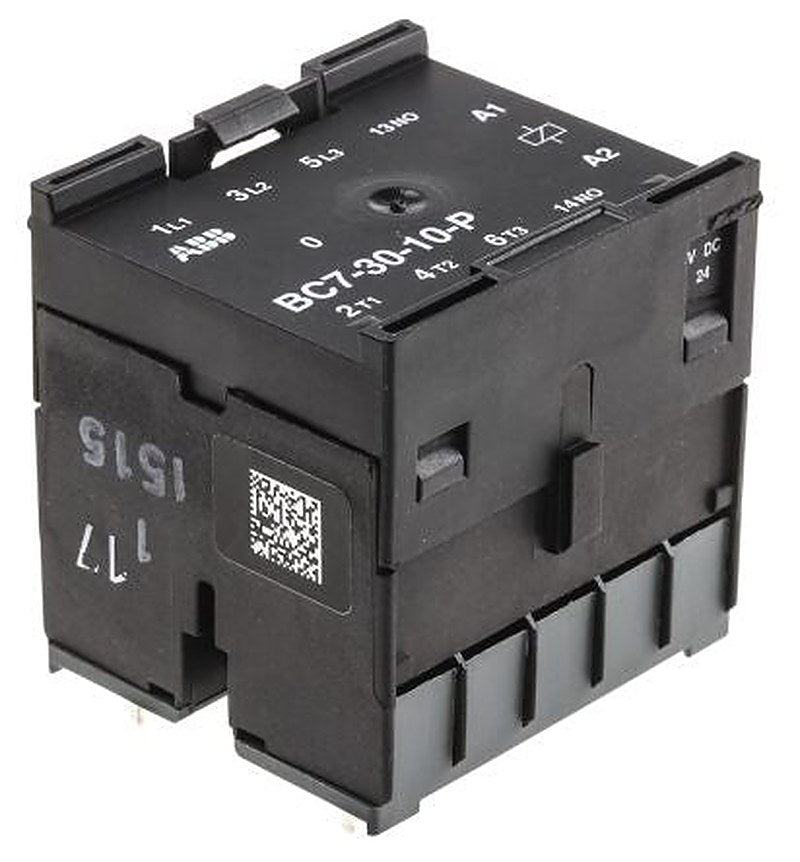 ABB BC7 Contactor Relay, 24V dc Coil, 3-Pole, 9 A, 5.5 kW 24V dc, 3 NO, 690V ac