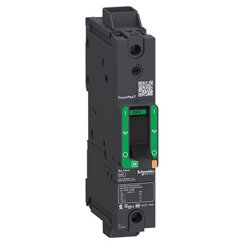 Schneider Electric, PowerPact, PowerPact Circuit Breaker 1-Pole 15A, Breaking Capacity 25 kA, DIN Rail, Screw