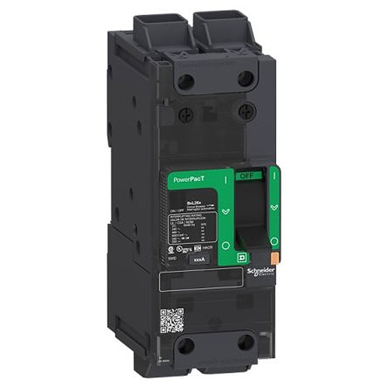 Schneider Electric, PowerPact, BDL Molded Case Circuit Breaker 2-Pole 110A, Breaking Capacity 14 kA, Clip-on