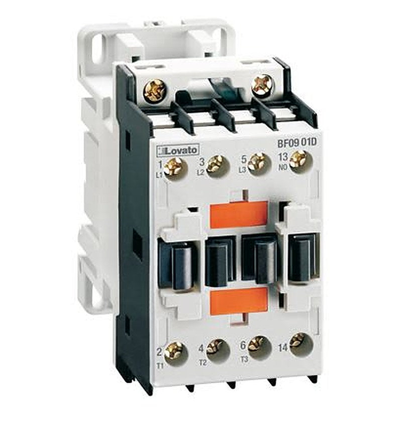 Lovato Contactor, 24V dc Coil, 3-Pole, 12 A, 10 kW 24V dc, 1 NO