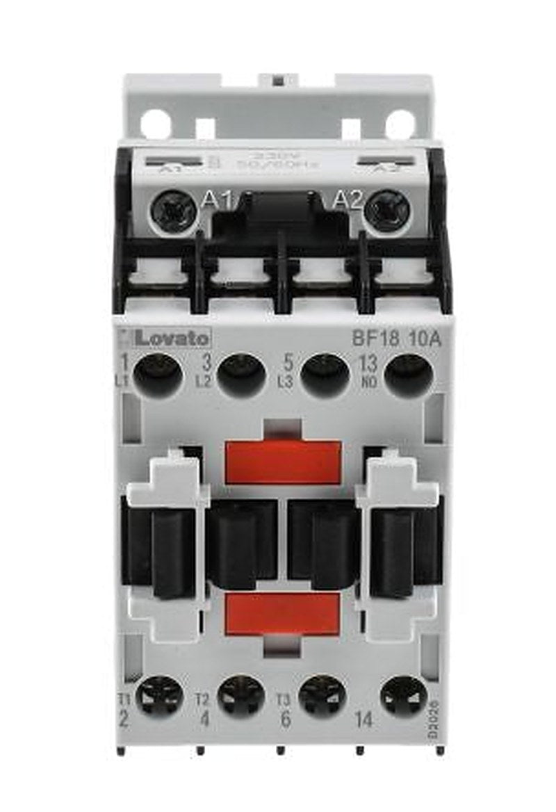 Lovato BF Contactor, 230V ac Coil, 3-Pole, 18 A, 7.5 kW, 3 NO, 440V ac