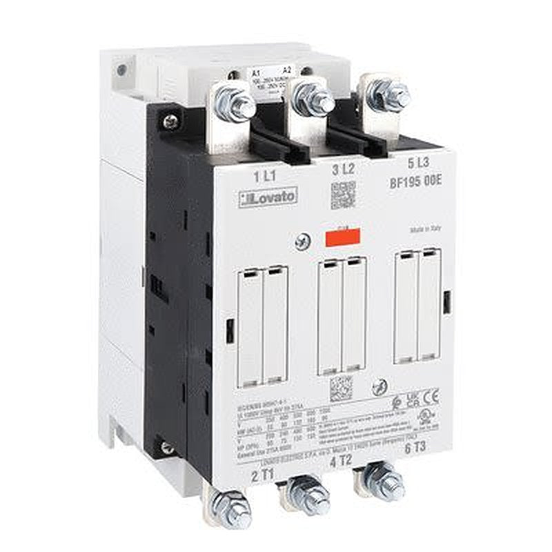 Lovato BF195 Contactor, 250V ac/dc, 500 V ac/dc Coil, 3-Pole, 190 A, 110 kW, 1kV