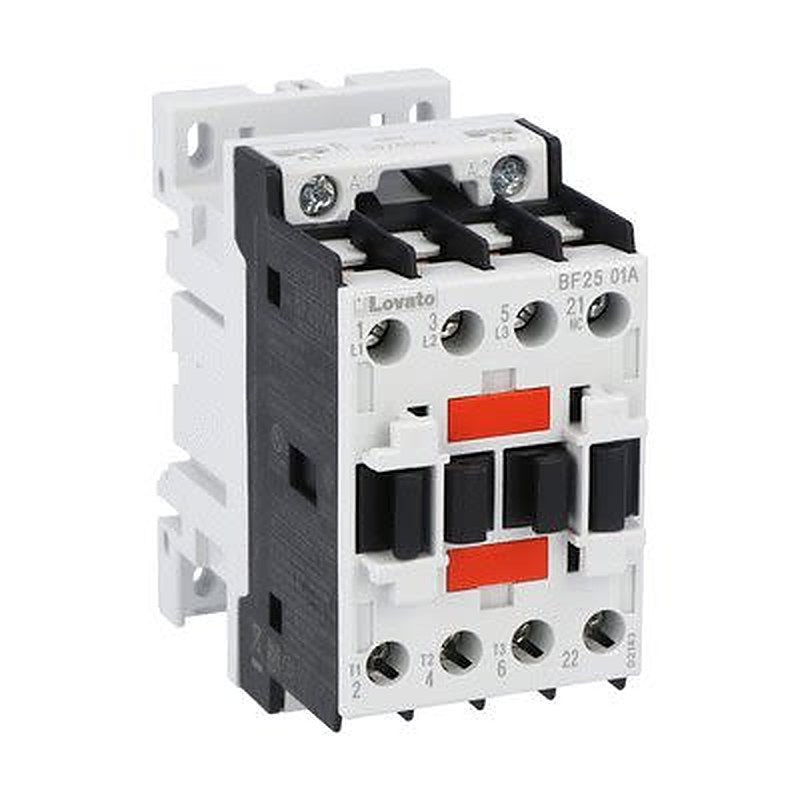 Lovato BF25 Contactor, 560V Coil, 3-Pole, 25 A, 11 kW, 1 NC, 690V